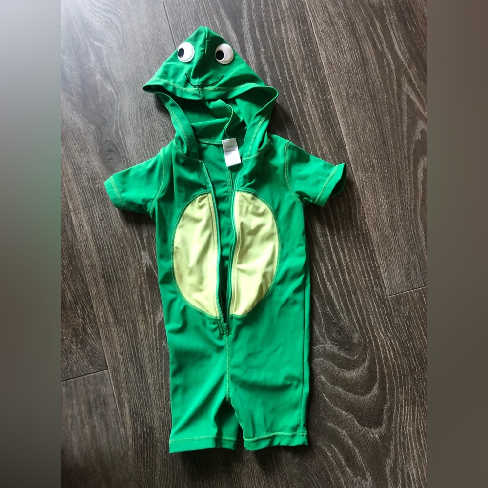 Vintage Gymboree One Piece Zippered Frog Rashguard 18-24 months